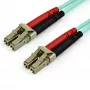 StarTech.com 15m (50ft) LC/UPC-LC/UPC OM3 daudzmodu optiskā šķiedras kabelis, pilns duplekss 50/125µm, 100G, zems ievietošanas zudums, LSZH