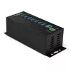 StarTech.com 7-Portu USB 3.0 Centrmezgls ar Barošanas Bloku - Metāla Rūpnieciskais USB-A Centrmezgls ar ESD un 350W Pārsprieguma Aizsardzību - DIN/Siena/Galda Montējams - Ātrdarbīgs USB 3.2 Gen 1 (5Gbps) Centrmezgls - TAA