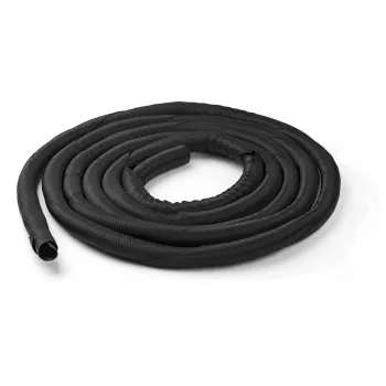 StarTech.com 15' (4.6 m) kabeļu pārvalks – elastīgs, tinams, 1.0-1.5 collu diametrs, poliestera kabeļu organizētājs/aizsargs/slēpējs, melns, griežams