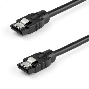 StarTech.com 0.6 m Apaļš SATA kabelis, SATA III, 7-pin, Tēviņš/Tēviņš, Melns