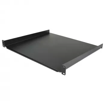 StarTech.com 1U servera plaukta kantilevera paliktnis 19 inch tīkla aprīkojuma statīvam – smagā tērauda konstrukcija, nestspēja 20 kg, 16 inch dziļš, melns