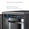 StarTech.com 1U servera plaukta kantilevera paliktnis 19 inch tīkla aprīkojuma statīvam – smagā tērauda konstrukcija, nestspēja 20 kg, 16 inch dziļš, melns