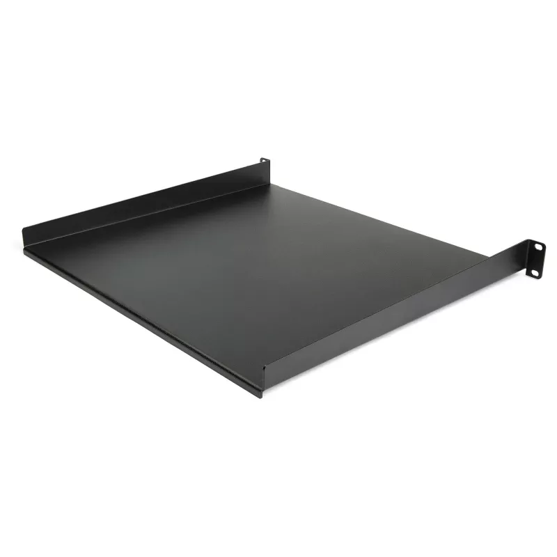 StarTech.com 1U servera plaukta kantilevera paliktnis 19 inch tīkla aprīkojuma statīvam – smagā tērauda konstrukcija, nestspēja 20 kg, 16 inch dziļš, melns