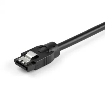 StarTech.com 0,3 m Apaļš SATA kabelis, 0,3 m, SATA III, SATA 7-pin, SATA 7-pin, Tēviņš/Tēviņš, Melns