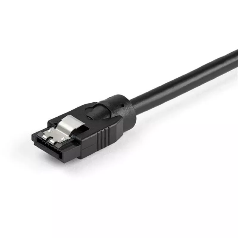 StarTech.com 0,3 m Apaļš SATA kabelis, 0,3 m, SATA III, SATA 7-pin, SATA 7-pin, Tēviņš/Tēviņš, Melns