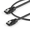 StarTech.com 0,3 m Apaļš SATA kabelis, 0,3 m, SATA III, SATA 7-pin, SATA 7-pin, Tēviņš/Tēviņš, Melns