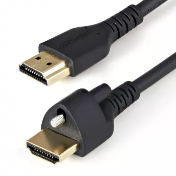 StarTech.com 1m HDMI kabelis ar bloķēšanas skrūvi - 4K 60Hz HDR - ātrgaitas HDMI 2.0 monitors kabelis ar bloķēšanas skrūvi drošam savienojumam - HDMI kabelis ar Ethernet - M/M