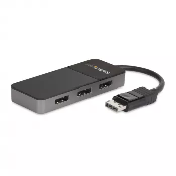 StarTech.com 3 Portu Multi Monitora Adapteris - DisplayPort 1.4 uz 3x 4K DisplayPort Video Sadalītājs - Divkāršs vai Trīskāršs 4K - Portatīvā/Galddatora DisplayPort MST Hubs Vairākiem Monitoriem - Tikai Windows Datoriem