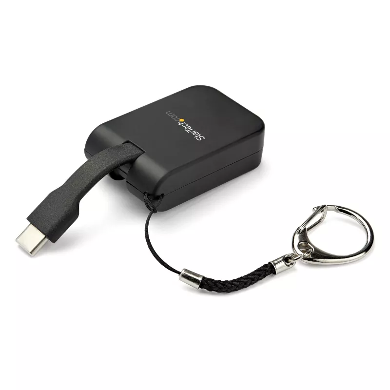 StarTech.com kompakts USB-C uz HDMI adapteris - 4K 30Hz USB Type-C uz HDMI video displeja pārveidotājs ar atslēgu gredzenu - USB-C DP Alt Mode uz HDMI monitora dongle - Thunderbolt 3 saderīgs