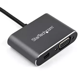 StarTech.com USB-C Multiport Video Adapter - USB-C uz 4K 60Hz Mini DisplayPort 1.2 vai 1080p VGA monitora adapteris - USB Type-C 2-in-1 MDP HBR2 HDR/VGA displeja pārveidotājs - TB3 saderīgs