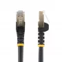 StarTech.com 7,5m CAT6a Ethernet kabelis - 10 Gigabit ekranēts RJ45 100W PoE pagarinātājs - 10GbE STP tīkla kabelis ar stieples atvieglojumu - Melns, individuāli pārbaudīts / vads ir UL sertificēts / TIA
