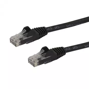 StarTech.com 7,5 m CAT6 Ethernet kabelis - Melns CAT 6 Gigabitu Ethernet vads - 250 MHz 100 W PoE RJ45 UTP tīkla/savienojuma vads bez aizķeršanās ar sprieguma mazinātāju, individuāli testēts