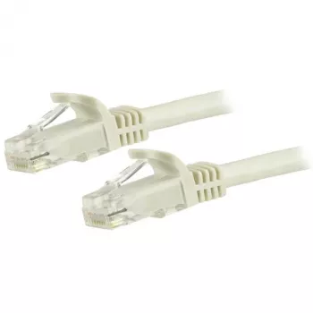 StarTech.com 1,5m CAT6 Ethernet kabelis - balts CAT 6 Gigabit Ethernet vads - 250MHz 100W PoE RJ45 UTP tīkla/pievienošanas vads, bez aizķeršanās, ar sprieguma atvieglojumu, individuāli pārbaudīts