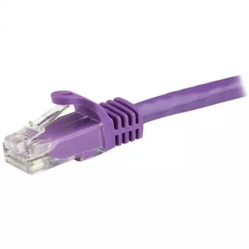 StarTech.com 1,5 m CAT6 Ethernet kabelis - violets CAT6 Gigabit Ethernet vads - 250 MHz 100 W PoE RJ45 UTP tīkla/savienojuma vads bez aizķeršanās ar sprieguma atslogojumu, individuāli pārbaudīts