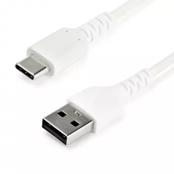 StarTech.com 2m USB A uz USB C lādēšanas kabelis - izturīgs ātrās uzlādes un datu kabelis USB 2.0 uz USB Type C - TPE apvalks, aramīda šķiedra, 3A, balts