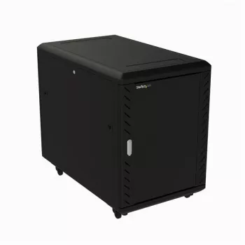 StarTech.com 4-Post 15U Server Rack Cabinet, Lockable 19 inch Data Rack Cabinet for Computer / AV / IT Equipment, Office / Home Network Rack with Casters & Adjustable Mounting Rails