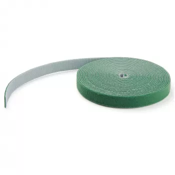 StarTech.com 25 pēdu Velcro ruļļa lente - griežama pēc izmēra, atkārtoti lietojamas kabeļu saites - rūpnieciskā vadu stiprinājuma lente / regulējamas auduma aptīšanas, zaļa / pašsavienojošas kabeļu pārvaldības siksnas