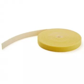 StarTech.com 25 pēdu Velcro ruļļa lente - griežama pēc izmēra, atkārtoti lietojamas kabeļu saites - rūpnieciskā vadu stiprinājuma lente / regulējami auduma aptinumi dzeltenā krāsā / atkārtoti lietojamas pašsatverošas kabeļu pārvaldības siksnas