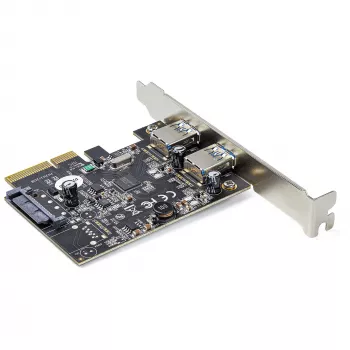 StarTech.com 2-portu USB PCIe karte ar 10Gbps/portu - USB 3.1/3.2 Gen 2 Type-A PCI Express 3.0 x2 resursdatora kontrollera paplašināšanas karte - pilna/zema profila - Windows un Linux