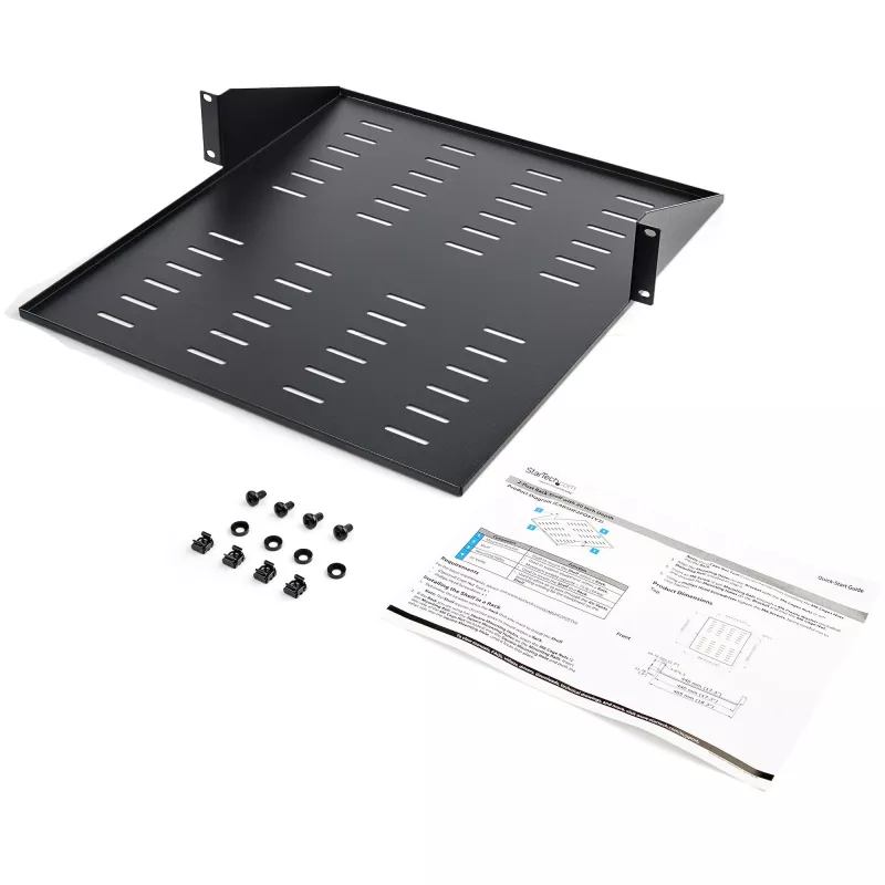 StarTech.com 2U Server Rack Plaukts - 2 Statnis - Centra Montāža - Ventilēts