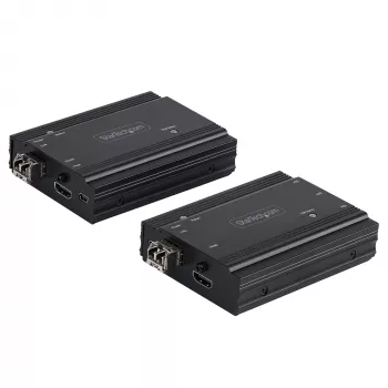 StarTech.com 4K HDMI KVM pagarinātājs pa optisko šķiedru - HDMI video un USB attālināts KVM slēdža/konsoles pagarinātājs - līdz 300m (MultiMode) - 2x 10G MMF SFP+ moduļi - KVM pagarināšanas komplekts (TX/RX)