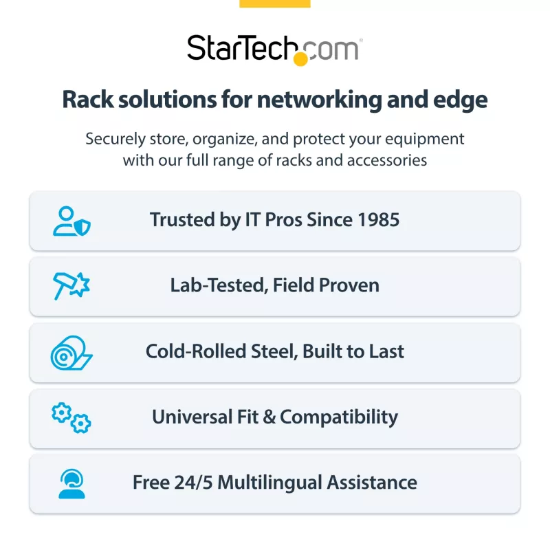 StarTech.com 4U sienas stiprinājuma tīkla plaukts - 14 collas dziļš (zems profils) - 19 collu sadales paneļa kronšteins seklajiem serveriem un IT aprīkojumam, tīkla slēdžiem - 20 kg svara ietilpība, melns
