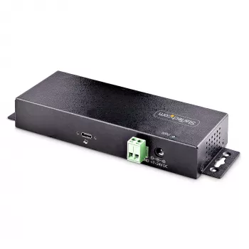 StarTech.com 7-Portu Industriālais USB 10Gbps Hubs ar Barošanas Adapteri, Metāla, Montējams, 5x USB-A un 2x USB-C Lejupstraumes Porti, ESD Aizsardzība, Barots USB Hubs, TAA