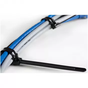 StarTech.com 10 inch (25 cm) atkārtoti lietojamas kabeļu saites - 7 mm platas, 65 mm saišķa diametrs, 22 kg stiepes izturība, neilons, iekštelpām/ārtelpām, 94V-2/UL sertificēts, 100 gab. iepakojums - melnas