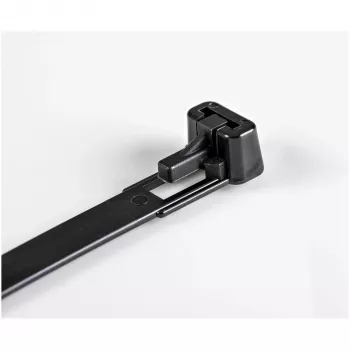 StarTech.com 8 collu (20 cm) atkārtoti lietojamas kabeļu saites - 1/4 collas (7 mm) platas, 1-7/8 collas (50 mm) saišķa diametrs, 50 mārciņas (22 kg) stiepes izturība, atbrīvojamas neilona saites, iekštelpām/ārā, 94V-2/UL sertificēts, 100 iepakojums - Mel
