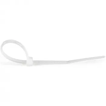 StarTech.com 4 collu (10 cm) kabeļu saites - 1/16 collu (2 mm) platas, 7/8 collu (22 mm) saišķa diametrs, 18 lb (8 kg) stiepes izturība, neilona pašbloķējošās rāvējslēdzējsaites ar izliektu galu - 94V-2/UL sertificēts, 1000 iepakojumā - baltas