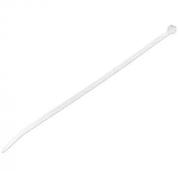 StarTech.com 10 collu (25 cm) kabeļu saites - 4 mm platas, 68 mm saišķa diametrs, 22 kg stiepes izturība, neilona pašbloķējošās rāvējsaites ar izliektu galu - 94V-2/UL sertificēts, 100 iepakojumā - baltas