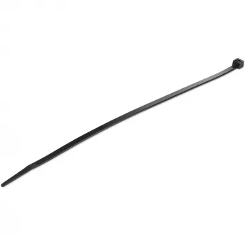 StarTech.com 10 collu (25 cm) kabeļu saites - 1/8 collas (4 mm) platas, 2-5/8 collas (68 mm) saišķa diametrs, 50 mārciņu (22 kg) stiepes izturība, neilona pašbloķējošās rāvējslēdzēja saites ar izliektu galu - 94V-2/UL sertificēts, 100 iepakojums - melnas