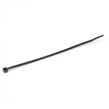 StarTech.com 10 collu (25 cm) kabeļu saites - 1/8 collas (4 mm) platas, 2-5/8 collas (68 mm) saišķa diametrs, 50 mārciņu (22 kg) stiepes izturība, neilona pašbloķējošās rāvējslēdzēja saites ar izliektu galu - 94V-2/UL sertificēts, 100 iepakojums - melnas