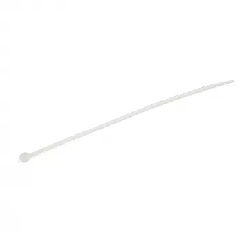 StarTech.com 100 gab. 6 collu (15 cm) kabeļu saites - 1/8 collu (3,6 mm) platas, 1-3/8 collu (39 mm) saišķa diametrs, 40 mārciņu (18 kg) stiepes izturība, neilona pašbloķējošās rāvējsaites ar izliektu galu, UL sarakstā, baltas - TAA