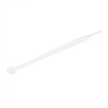 StarTech.com 4 collu (10 cm) kabeļu saites - 1/16 collas (2 mm) platas, 7/8 collas (22 mm) saišķa diametrs, 18 mārciņu (8 kg) stiepes izturība, neilona pašbloķējošās rāvējsaites ar izliektu galu - 94V-2/UL sertificētas, 100 iepakojumā, baltas