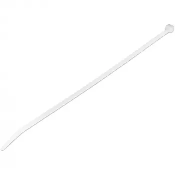 StarTech.com 10 collu (25 cm) kabeļu saites - 4 mm platas, 68 mm saišķa diametrs, 22 kg stiepes izturība, neilona pašbloķējošās rāvējslēdzēja saites ar izliektu galu, 94V-2/UL sertificēts, 1000 gabalu iepakojums - baltas