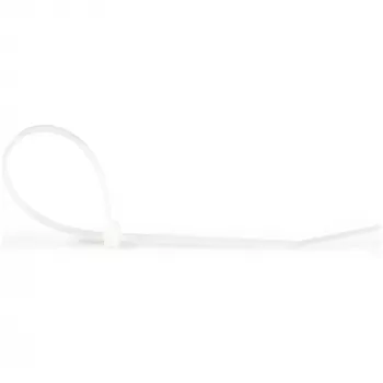 StarTech.com 10 collu (25 cm) kabeļu saites - 4 mm platas, 68 mm saišķa diametrs, 22 kg stiepes izturība, neilona pašbloķējošās rāvējslēdzēja saites ar izliektu galu, 94V-2/UL sertificēts, 1000 gabalu iepakojums - baltas