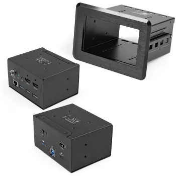 StarTech.com Konferenču telpas dokstacija - Universāls klēpjdatora doks - 4K HDMI, 60W barošanas piegāde, USB centrmezgls, GbE, Audio - Iebūvējams savienojamības bloks sadarbības telpām