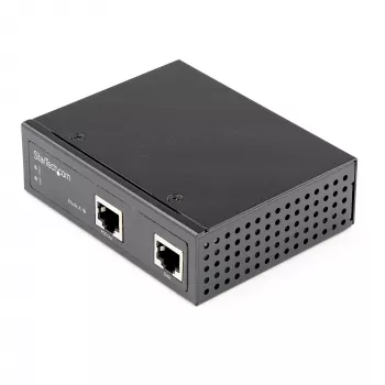 StarTech.com Rūpnieciskais Gigabitu Ethernet PoE Inžektors - 30W 802.3at PoE+ 48V-56V DC DIN Sliežu Barošanas Pār Ethernet Inžektors - -40°C līdz +75°C Kamerām/Sensoriem/WiFi Piekļuves Punktiem