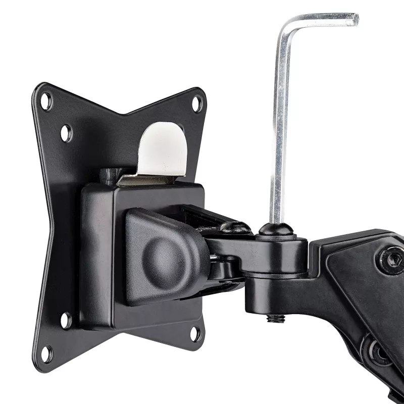 StarTech.com Galda monitora roka vienam VESA displejam līdz 32 collām vai 49 collu īpaši platam 8kg/17.6lb - pilna kustība, šarnīrsavienojums un augstuma regulēšana - C-skava, caurums - viena monitora roka