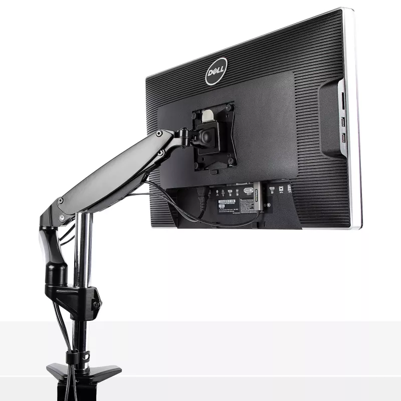 StarTech.com Galda monitora roka vienam VESA displejam līdz 32 collām vai 49 collu īpaši platam 8kg/17.6lb - pilna kustība, šarnīrsavienojums un augstuma regulēšana - C-skava, caurums - viena monitora roka