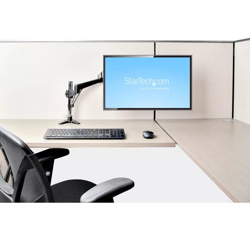 StarTech.com Galda monitora roka vienam VESA displejam līdz 32 collām vai 49 collu īpaši platam 8kg/17.6lb - pilna kustība, šarnīrsavienojums un augstuma regulēšana - C-skava, caurums - viena monitora roka