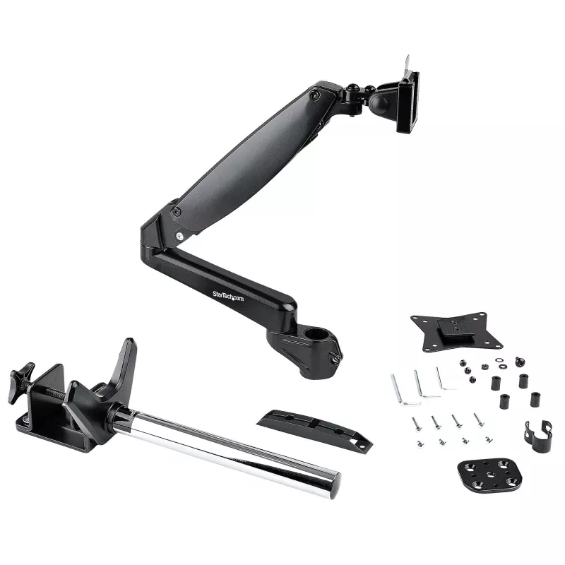 StarTech.com Galda monitora roka vienam VESA displejam līdz 32 collām vai 49 collu īpaši platam 8kg/17.6lb - pilna kustība, šarnīrsavienojums un augstuma regulēšana - C-skava, caurums - viena monitora roka