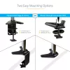 StarTech.com Galda monitora roka vienam VESA displejam līdz 32 collām vai 49 collu īpaši platam 8kg/17.6lb - pilna kustība, šarnīrsavienojums un augstuma regulēšana - C-skava, caurums - viena monitora roka