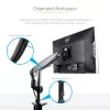 StarTech.com Galda monitora roka vienam VESA displejam līdz 32 collām vai 49 collu īpaši platam 8kg/17.6lb - pilna kustība, šarnīrsavienojums un augstuma regulēšana - C-skava, caurums - viena monitora roka