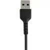 StarTech.com 12 collu (30 cm) izturīgs melns USB-A uz Lightning kabelis - smagās slodzes pastiprināts aramīda šķiedras USB Type A uz Lightning lādētāja/sinhronizācijas strāvas vads - Apple MFi sertificēts iPad/iPhone 12