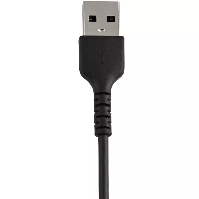 StarTech.com 12 collu (30 cm) izturīgs melns USB-A uz Lightning kabelis - smagās slodzes pastiprināts aramīda šķiedras USB Type A uz Lightning lādētāja/sinhronizācijas strāvas vads - Apple MFi sertificēts iPad/iPhone 12