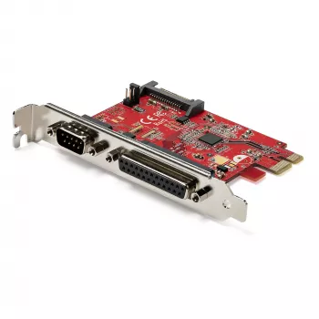 StarTech.com PCIe karte ar seriālo un paralēlo portu - PCI Express kombinētā adaptera karte ar 1x DB25 paralēlo portu un 1x RS232 seriālo portu - paplašināšanas/kontroliera karte - PCIe printera karte