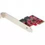 StarTech.com SATA PCIe karte - 2 portu PCIe SATA paplašinājuma karte - 6Gbps - Pilns/Zems profils - PCI Express uz SATA adapteris/kontrolieris - ASM1062R SATA RAID - PCIe uz SATA pārveidotājs