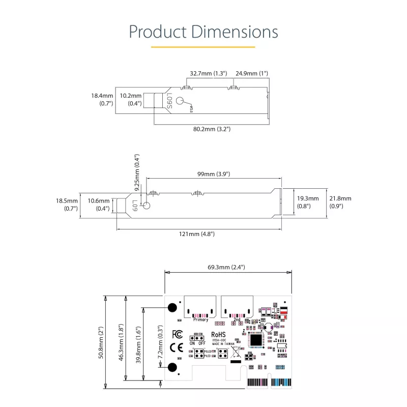 StarTech.com SATA PCIe karte - 2 portu PCIe SATA paplašinājuma karte - 6Gbps - Pilns/Zems profils - PCI Express uz SATA adapteris/kontrolieris - ASM1062R SATA RAID - PCIe uz SATA pārveidotājs